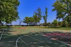 Private basketball and tennis court