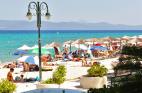 the beach in front of the villa